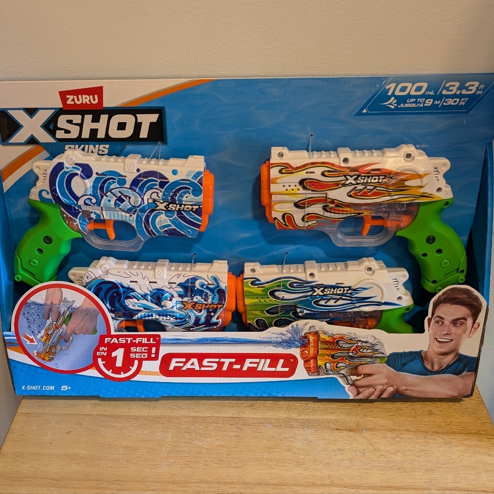 Kids Water Set Pistol Zuru X shot skins fast - fill